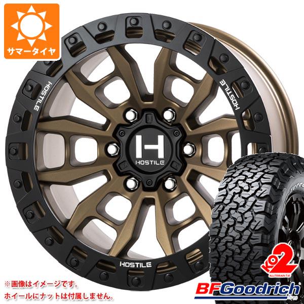 ランドクルーザー プラド 150系用 サマータイヤ BFグッドリッチ オールテレーンT/A KO2 LT285/70R17 121/118R ホワイトレター HOSTILE H130 クランドン 9.0 17 :h130b6 19591 t80988yt:タイヤ1番