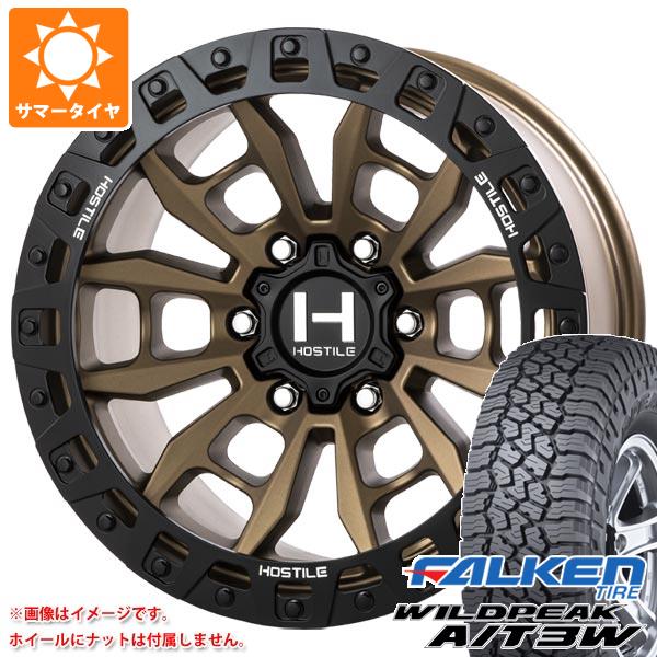 FJクルーザー 10系用 サマータイヤ ファルケン ワイルドピーク A/T3W LT285/70R17 116Q  HOSTILE H130 クランドン 9.0-17