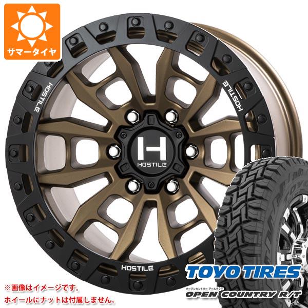 ランドクルーザー プラド 150系用 サマータイヤ トーヨー オープンカントリー R/T LT285/70R17 116/113Q ホワイトレター HOSTILE H130 クランドン 9.0 17 :h130b6 35680 t80988yt:タイヤ1番