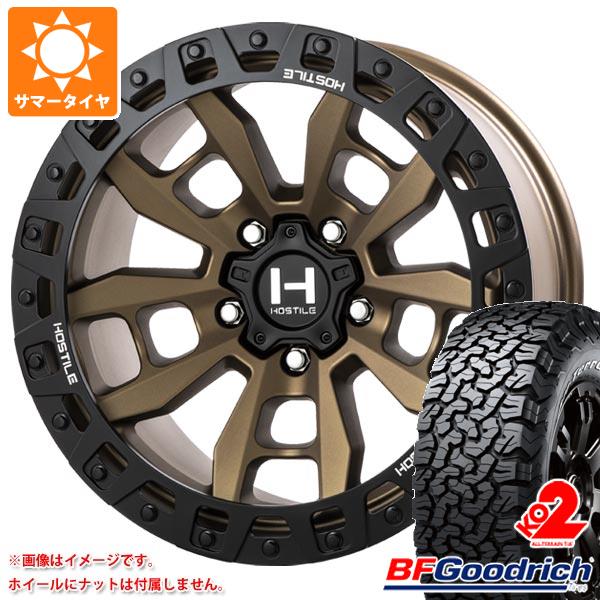 ジープ ラングラー JK/JL系用 2023年製 サマータイヤ BFグッドリッチ オールテレーンT/A KO2 LT285/70R17 121/118R ホワイトレター HOSTILE H130 クランドン :h130bw 19591 j27121p:タイヤ1番