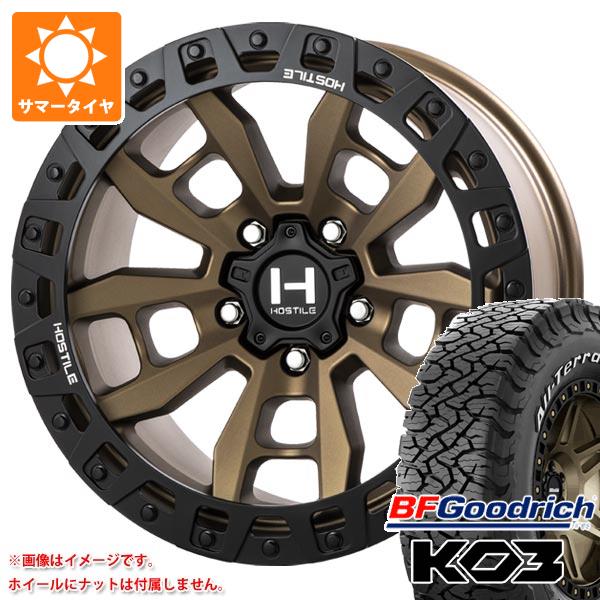 5本セット ジープ ラングラー JK/JL系用 サマータイヤ BFグッドリッチ オールテレーンT/A KO3 LT295/70R17 128/125S ホワイトレター ホスタイル H130 クランドン