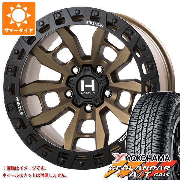 ジープ ラングラー JK/JL系用 サマータイヤ ヨコハマ ジオランダー A/T G015 P285/70R17 117T アウトラインホワイトレター HOSTILE H130 クランドン :h130bw 39676 j27121p:タイヤ1番