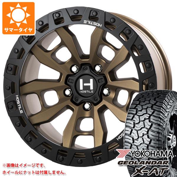 ジープ ラングラー JK/JL系用 2023年製 サマータイヤ ヨコハマ ジオランダー X AT G016 LT295/70R17 121/118Q ブラックレター HOSTILE H130 クランドン :h130bw 33343 j27139p:タイヤ1番