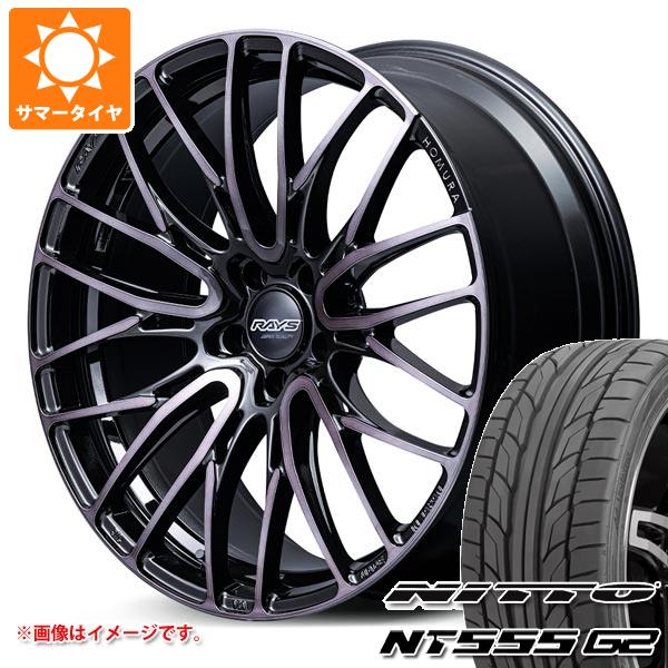 サマータイヤ 245/45R19 102Y XL ニットー NT555 G2 レイズ ホムラ 2x10BD ブラッククリアエディション 8.5-19