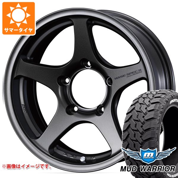 5本セット スズキ ジムニーシエラ JB74W用 サマータイヤ モンスタ マッドウォーリアー LT215/70R16 107/105Q ホワイトレター ハセスペック2 5.5-16