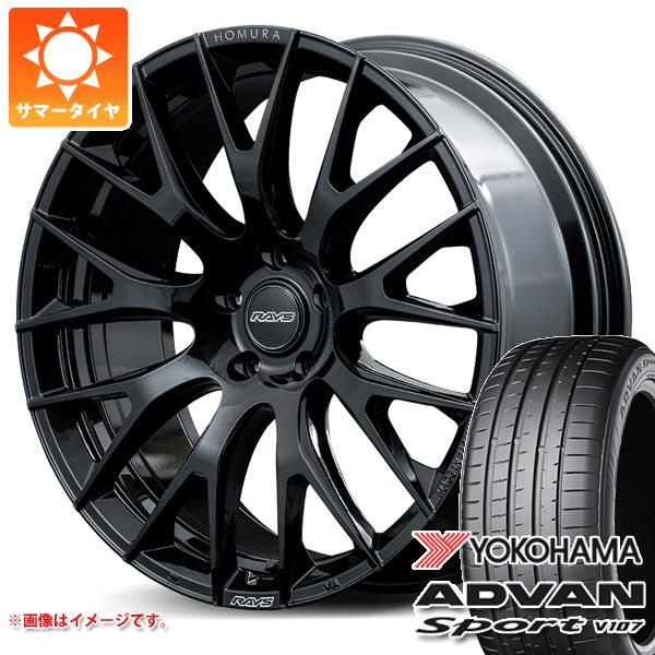 40系アルファード用 サマータイヤ ヨコハマ アドバンスポーツV107 245/40R21 100Y XL  レイズ ホムラ 2x9R 9.0-21｜tire1ban