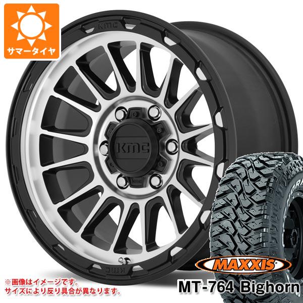 サマータイヤ 265/70R17 118/115Q 8PR マキシス MT-764 ビッグホーン ホワイトレター KMC KM542 インパクト 8.0-17