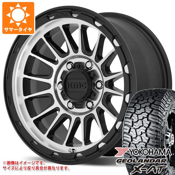 ランドクルーザー プラド 150系用 サマータイヤ ヨコハマ ジオランダー X AT G016 LT285/70R17 121/118Q ブラックレター KMC KM542 インパクト 8.0 17 :km542bm 41326 t80988yt:タイヤ1番