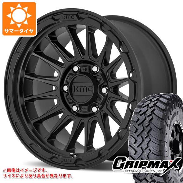 FJクルーザー 10系用 サマータイヤ グリップマックス マッドレイジ M/T LT265/70R17 121/118Q アウトラインホワイトレター KMC KM542 インパクト 8.0-17