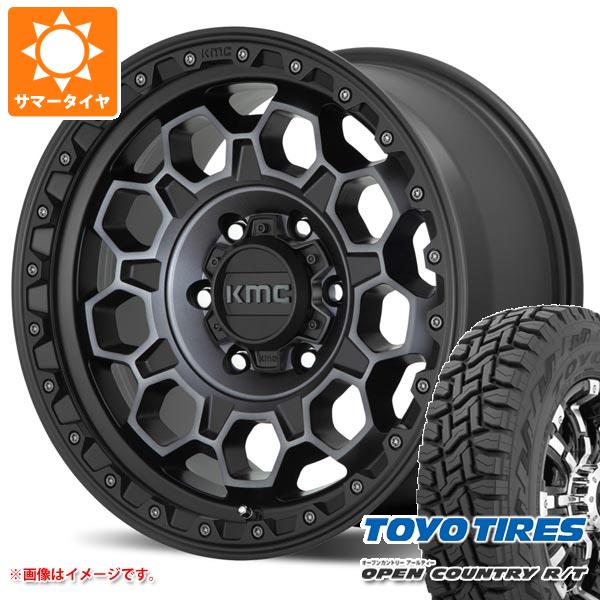 ランドクルーザー プラド 150系用 サマータイヤ トーヨー オープンカントリー R/T LT285/70R17 116/113Q ホワイトレター KMC KM545 トレック 8.0 17 :km545bg6 35680 t80988yt:タイヤ1番