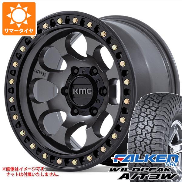 5本セット ジープ ラングラー JK/JL系用 サマータイヤ ファルケン ワイルドピーク A/T3W 35x12.50R17 121Q KMC KM550 ライオト SBL :km550aw 35727 j27123p 5:タイヤ1番