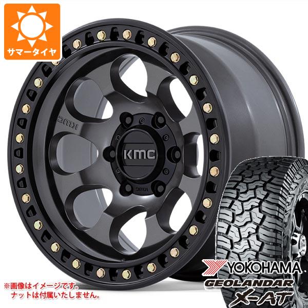 5本セット ジープ ラングラー JK/JL系用 サマータイヤ 2023年製 ヨコハマ ジオランダー X AT G016 LT295/70R17 121/118Q ブラックレター KMC KM550 ライオト SBL :km550aw 33343 j27139p 5:タイヤ1番