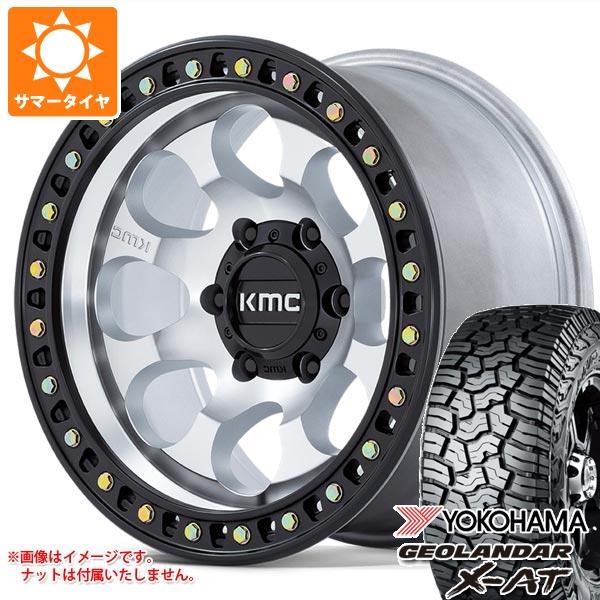 5本セット ジープ ラングラー JK/JL系用 サマータイヤ 2023年製 ヨコハマ ジオランダー X AT G016 LT295/70R17 121/118Q ブラックレター KMC KM550 ライオト SBL :km550mw 33343 j27139p 5:タイヤ1番