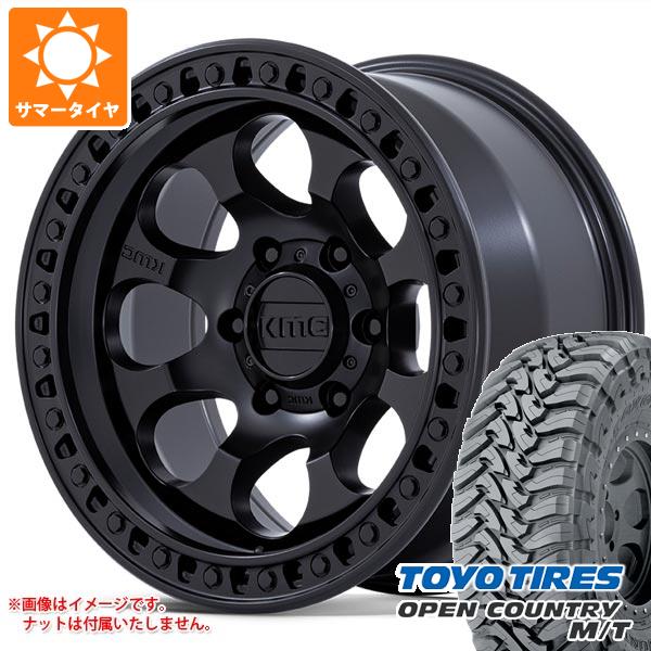 5本セット ジープ ラングラー JK/JL系用 サマータイヤ トーヨー オープンカントリー M/T 35x12.50R17 LT 121P ブラックレター KMC KM550 ライオト SBL : km550sbw 32609 j27123p 5 : タイヤ1番