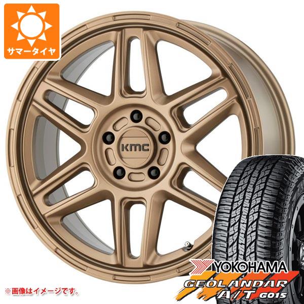 デリカD:5用 サマータイヤ ヨコハマ ジオランダー A/T G015 P245/70R16 106T アウトラインホワイトレター KMC KM716 ノマド 7.5 16 :km716mb5 25577 m83964tb:タイヤ1番