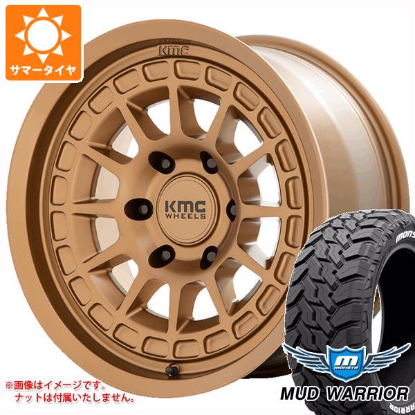 5本セット FJクルーザー 10系用 サマータイヤ モンスタ マッドウォーリアー LT265/70R17 121/118Q ホワイトレター KMC KM719 キャニオン 8.0-17