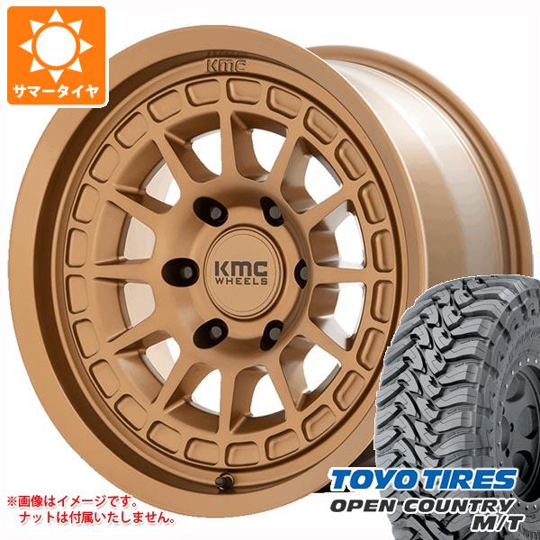 ハイラックスサーフ215系用 サマータイヤ トーヨー オープンカントリー M/T LT265/65R17 120/117P ブラックレター KMC KM719 キャニオン 8.0 17 :km719bc6 32611 t801055yt:タイヤ1番