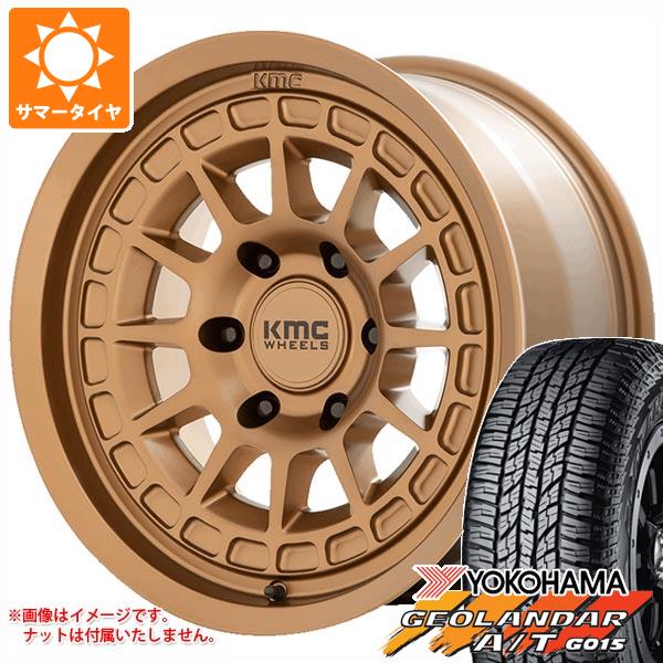 ジープ ラングラー JK/JL系用 サマータイヤ ヨコハマ ジオランダー A/T G015 LT265/70R17 121/118S アウトラインホワイトレター KMC KM719 キャニオン :km719bcw 22929 j27102p:タイヤ1番