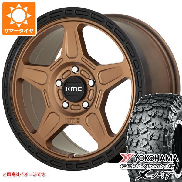 GEOLANDAR - ジープ ラングラー JK/JL系用 朱夏タイア ヨコハマ ジオランダー X-MT G005 35x12.50R17 LT 121Q KMC KM721 アルパイン 車、バイク、自転車-夏タイヤ、ホイールセット-タイヤ、ホイール