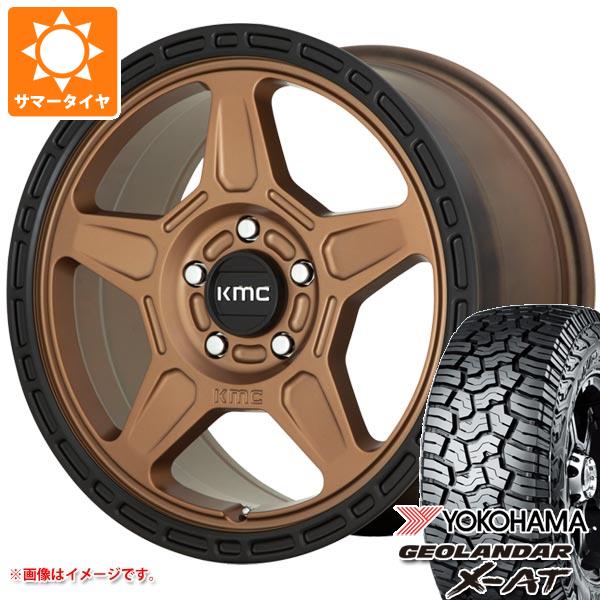 ジープ ラングラー JK/JL系用 サマータイヤ ヨコハマ ジオランダー X AT G016 35x12.50R17 LT 121Q ブラックレター KMC KM721 アルパイン :km721mbw 33339 j27123p:タイヤ1番