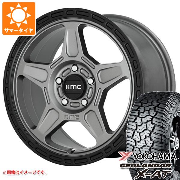 ジープ ラングラー JK/JL系用 サマータイヤ ヨコハマ ジオランダー X AT G016 35x12.50R17 LT 121Q ブラックレター KMC KM721 アルパイン :km721sgw 33339 j27123p:タイヤ1番