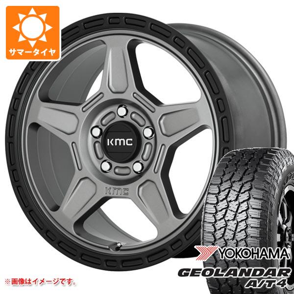 5本セット ジープ ラングラー JK/JL系用 サマータイヤ ヨコハマ ジオランダー A/T4 G018 LT295/70R17 121/118S ブラックレター KMC KM721 アルパイン