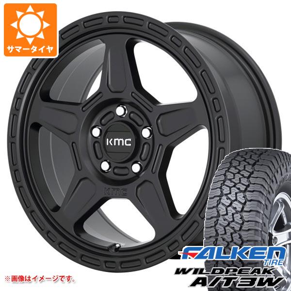 ジープ ラングラー JK/JL系用 サマータイヤ ファルケン ワイルドピーク A/T3W 35x12.50R17 121Q KMC KM721 アルパイン