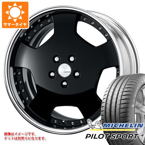 WORK - 朱夏タイア 235/45R18 (98Y) XL ミシュラン 飛行士運動競技4 細工物 ランベック LDZ 8.0-18 夏タイヤ、ホイールセット-車、バイク、自転車