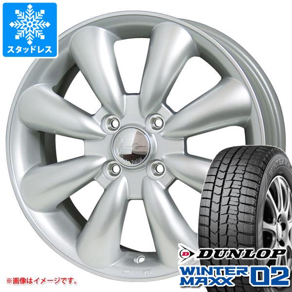 スタッドレスタイヤ ダンロップ ウインターマックス02 WM02 145/80R13 75Q ララパーム KC-8 4.0-13｜tire1ban