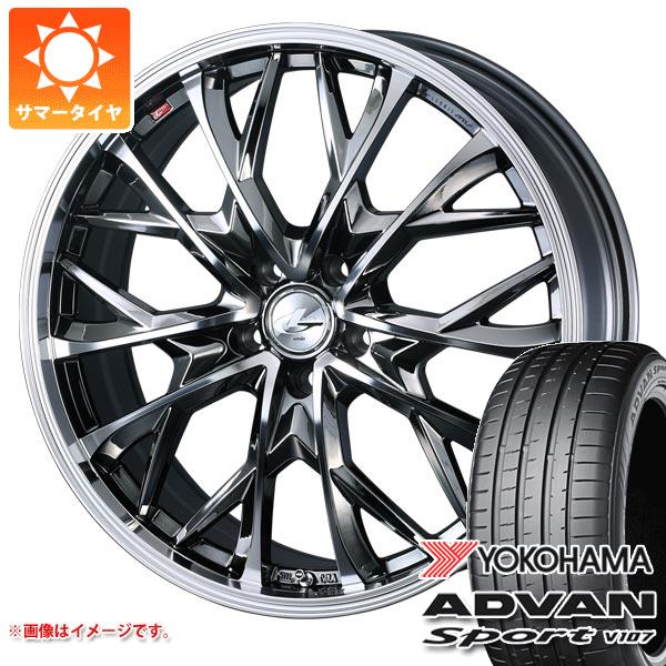 WEDS - 40系アルファード用 朱夏タイア ヨコハマ アドバンスポーツV107 245/40R21 100Y XL レオニス MV 8.5-21 タイヤ、ホイール-自動車-車、バイク、自転車