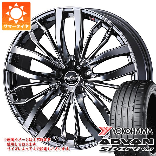 トヨタ 40系アルファード用 サマータイヤ ヨコハマ アドバンスポーツV107 255/40ZR21 (102Y) XL レオニス SC 8.5-21