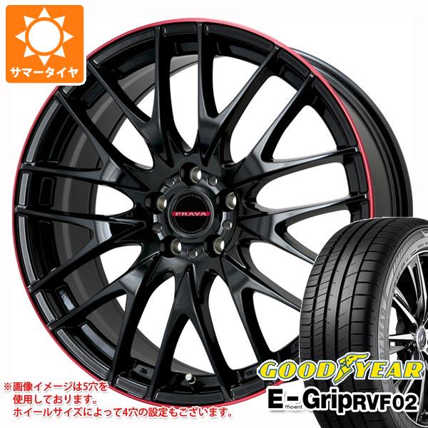 サマータイヤ 225/60R17 99H グッドイヤー エフィシエントグリップ RVF02 レイシーン プラバ 9M 7.0 17 :ley9mred 36626:タイヤ1番