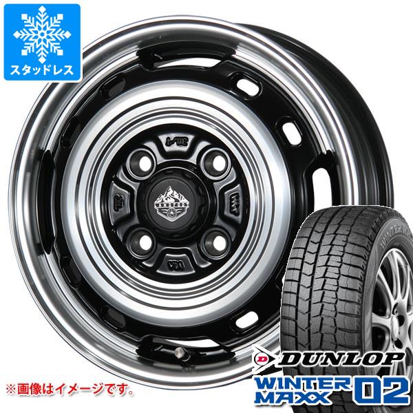 スタッドレスタイヤ ダンロップ ウインターマックス02 WM02 155/65R14 75Q ランドフット XFG 4.5-14
