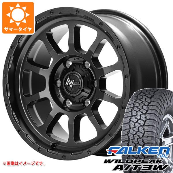 FJクルーザー 10系用 サマータイヤ ファルケン ワイルドピーク A/T3W LT285/70R17 116Q  ナイトロパワー M10 パーシング バレルブラックエディション 8.0-17