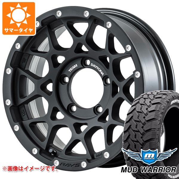 5本セット ジムニーシエラ JB74W用 サマータイヤ モンスタ マッドウォーリアー LT235/70R16 104/101Q ホワイトレター レイズ デイトナ M8 6.0-16