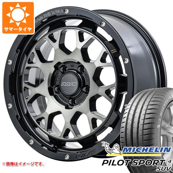 サマータイヤ 225/60R18 100V ミシュラン パイロットスポーツ4 SUV レイズ デイトナ M9+ 7.5 18 :m9pbe5 32330:タイヤ1番