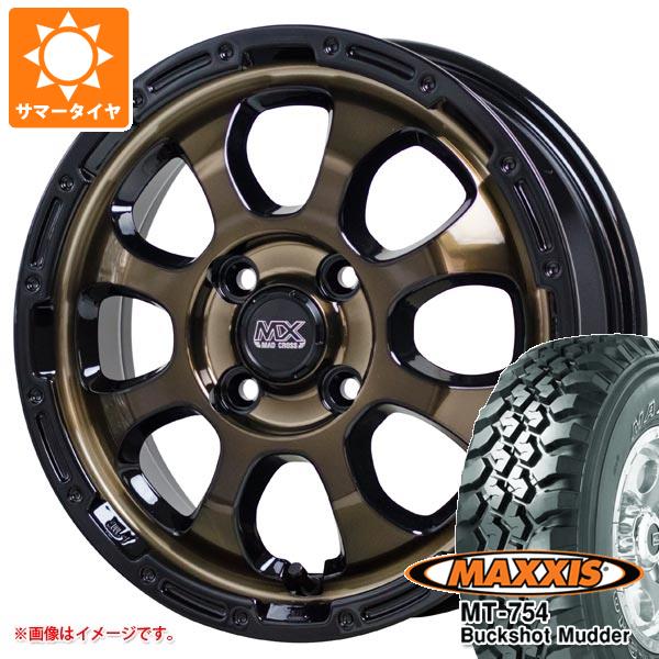 サマータイヤ 195R14 106/104R 8PR マキシス MT-754 バックショットマッダー アウトラインホワイトレター マッドクロスグレイス  4.5-14