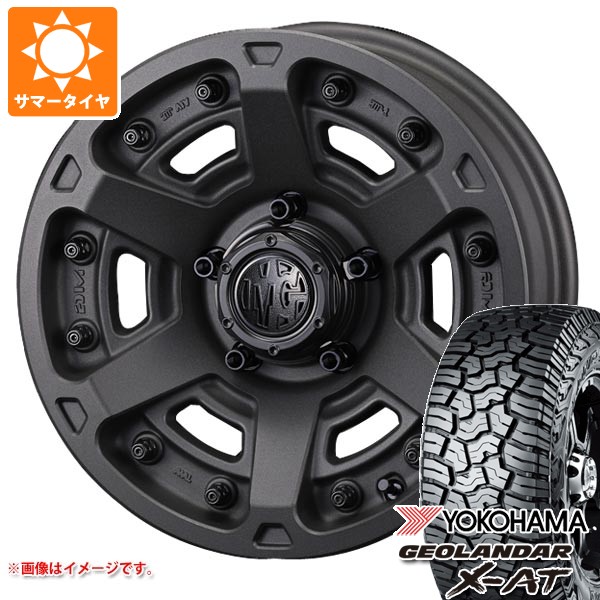 CRIMSON - 5本仕掛ける ジムニーシエラ JB74W用 朱夏タイア ヨコハマ ジオランダー X-AT G016 LT225/75R16 103/100Q アウトラインホワイトレター MG アーマー FF 6.0-16 夏タイヤ、ホイールセット-車、バイク、自転車