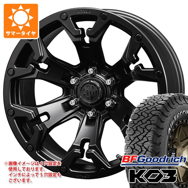 5本セット ジープ ラングラー JK/JL系用 サマータイヤ BFグッドリッチ オールテレーンT/A KO3 LT265/70R17 118/115S ホワイトレター クリムソン MG ゴーレム