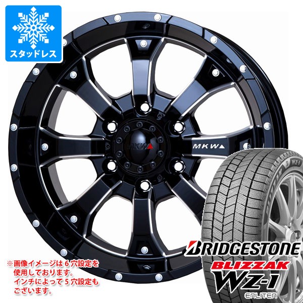 ミツビシ デリカD5用 スタッドレス ブリヂストン ブリザック WZ-1 215/70R16 100Q MKW MK-46 M/L+