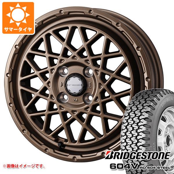 キャリイ DA16T用 サマータイヤ ブリヂストン 604V RD 604 スチール 165R14 6PR (165/80R14 91/90N相当) マッドヴァンス09 4.5 14 :mud09brk 28459 s861037zk:タイヤ1番