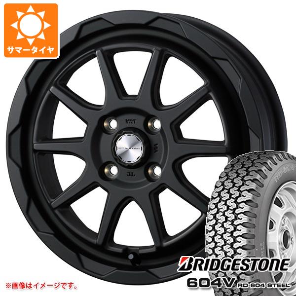 ハイゼットトラック S500系用 サマータイヤ ブリヂストン 604V RD 604 スチール 165R14 6PR (165/80R14 91/90N相当) マッドヴァンス06 4.5 14 :mudv06bk 28459 d85757ht:タイヤ1番