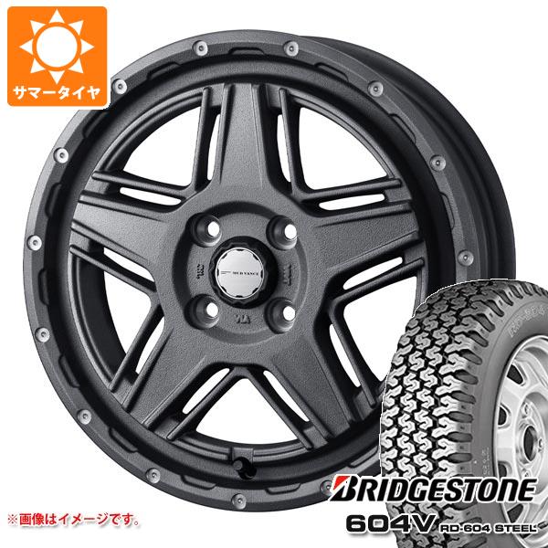 ハスラー用 サマータイヤ ブリヂストン 604V RD 604 スチール 165R14 6PR (165/80R14 91/90N相当) マッドヴァンス07 4.5 14 :mudv07gk 28459 s861013zk:タイヤ1番