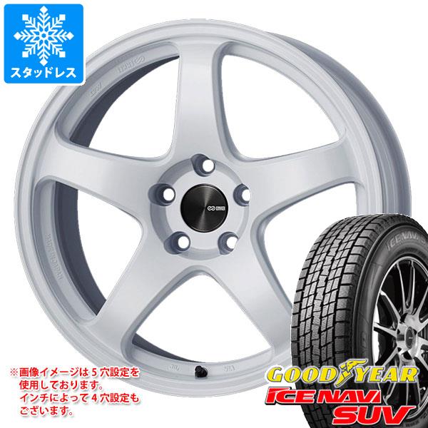 スタッドレスタイヤ グッドイヤー アイスナビ SUV 225/60R18 100Q エンケイ パフォーマンスライン PF05 8.0-18