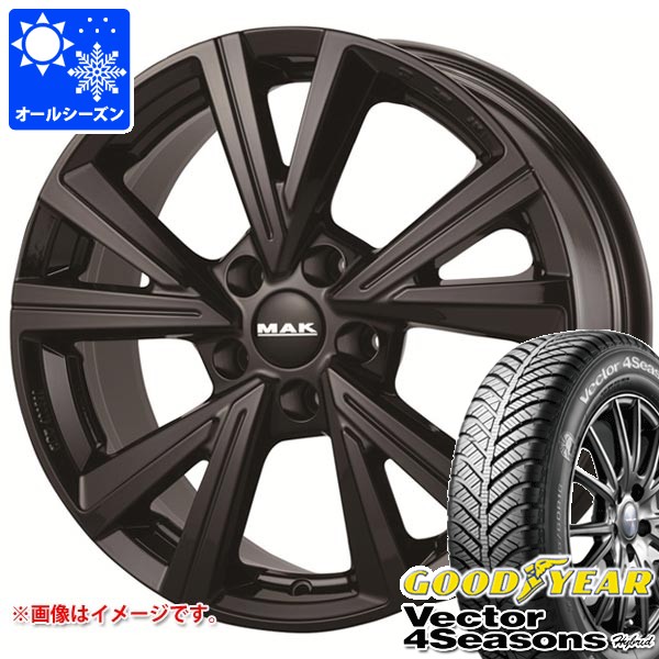 VW ポロ AWC系用 オールシーズンタイヤ グッドイヤー ベクター 4シーズンズ ハイブリッド 195/55R16 87H MAK クバーズ