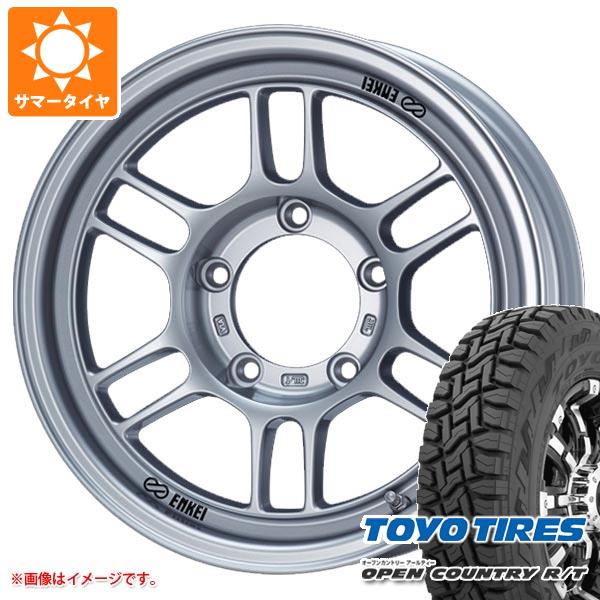 ジムニーシエラ JB74W用 2025年製 サマータイヤ トーヨー オープンカントリー R/T 185/85R16 105/103N LT ホワイトレター エンケイ オールロード RPT1 5.5-16