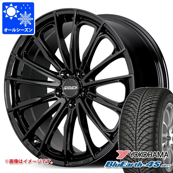 トヨタ 40系アルファード用 オールシーズンタイヤ ヨコハマ ブルーアース4S AW21 225/65R17 106V XL レイズ RS ヴォウジェ SE 7.0-17