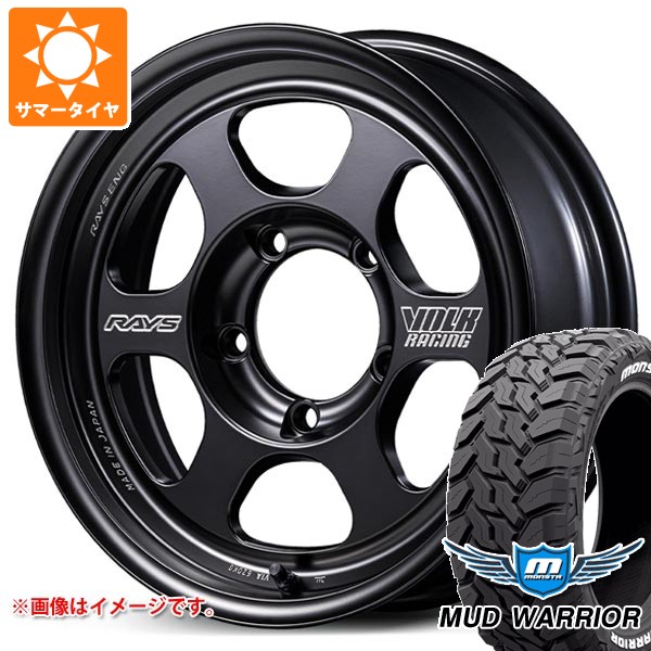 5本セット スズキ ジムニー JB64W用 サマータイヤ モンスタ マッドウォーリアー LT215/70R16 ホワイトレター TE37XT for J ブラックシャドー 5.5-16