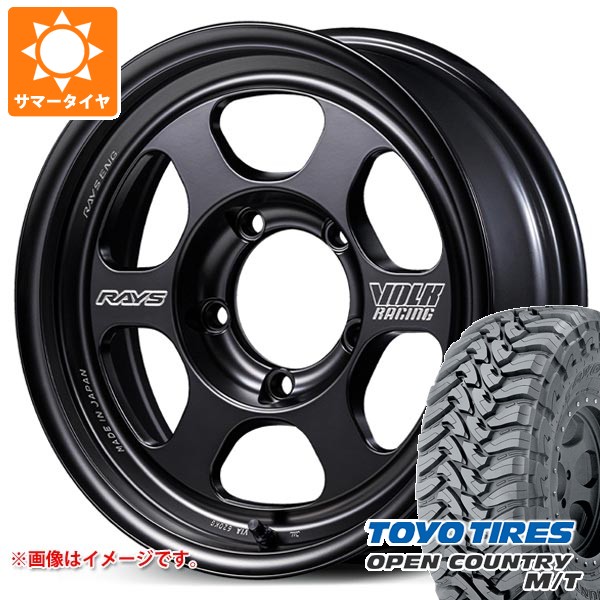 5本セット スズキ ジムニー JB64W用 サマータイヤ オープンカントリー M/T LT225/75R16 ホワイトレター ボルクレーシング TE37XT for J ブラックシャドー 5.5-16