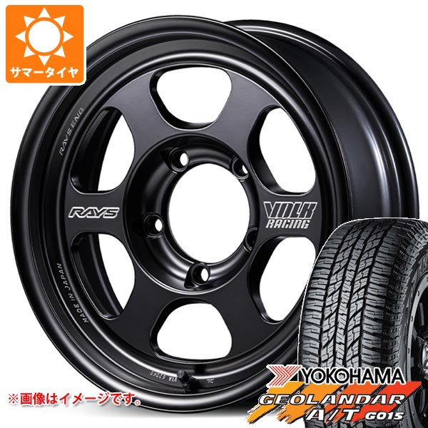 5本セット スズキ ジムニーシエラ JB74W用 サマータイヤ ヨコハマ ジオランダー A/T G015 LT225/75R16 OWL TE37XT for J ブラックシャドー 6.0-16